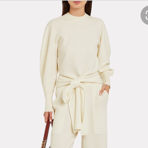 ULLA JOHNSON sweater bow cream Size S - Picture 3 of 13